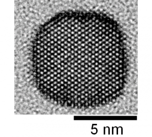 本研究室で作製したシリコンナノワイヤの断面透過型電子顕微鏡像